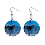 Humpback Whale 1  Button Earrings