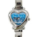 Humpback Whale Heart Italian Charm Watch