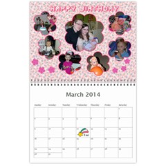 Aaron Wall Calendar 11 x 8.5 (12 Mar 2014