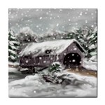 Snowbridge -  Ave Hurley    Tile Coaster