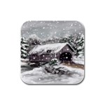 Snowbridge -  Ave Hurley    Rubber Square Coaster (4 pack)