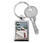 Sledding the Tree home - Ave Hurley - Key Chain (Rectangle)
