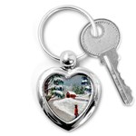 Sledding the Tree home - Ave Hurley - Key Chain (Heart)