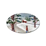 Sledding the Tree home - Ave Hurley - Sticker (Oval)