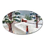 Sledding the Tree home - Ave Hurley - Magnet (Oval)