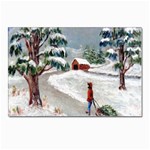 Sledding the Tree home - Ave Hurley - Postcards 5  x 7  (Pkg of 10)