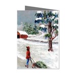 Sledding the Tree home - Ave Hurley - Mini Greeting Cards (Pkg of 8)