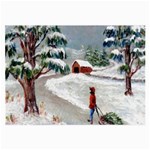 Sledding the Tree home - Ave Hurley - Glasses Cloth (Large)