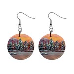 Jane s Winter Sunset - Ave Hurley -  1  Button Earrings