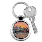 Jane s Winter Sunset - Ave Hurley -  Key Chain (Round)