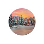 Jane s Winter Sunset - Ave Hurley -  Magnet 3  (Round)