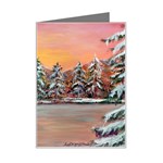 Jane s Winter Sunset - Ave Hurley -  Mini Greeting Card