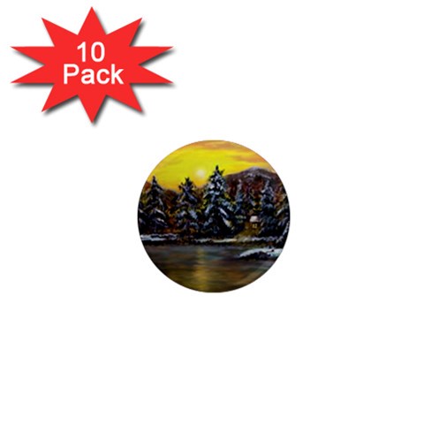 James Winter Cabin By Ave Hurley 1 1m 1  Mini Magnet (10 pack)  from ArtsNow.com Front