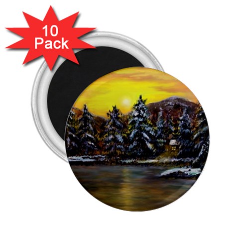 James Winter Cabin By Ave Hurley 1 1m 2.25  Magnet (10 pack) from ArtsNow.com Front