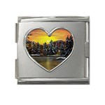 James Winter Cabin By Ave Hurley 1 1m Mega Link Heart Italian Charm (18mm)