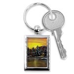 James Winter Cabin By Ave Hurley 1 1m Key Chain (Rectangle)