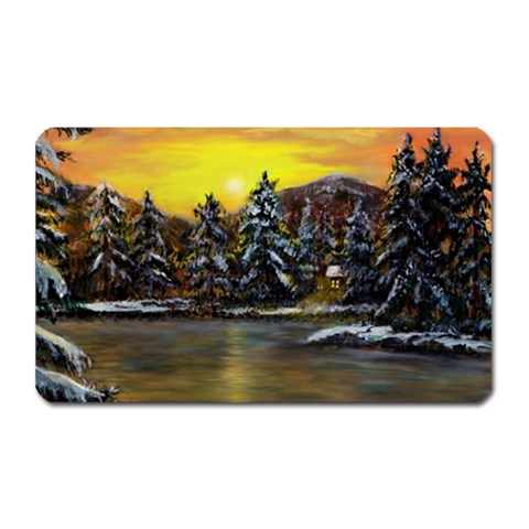 James Winter Cabin By Ave Hurley 1 1m Magnet (Rectangular) from ArtsNow.com Front