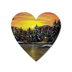 James Winter Cabin By Ave Hurley 1 1m Magnet (Heart)