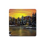 James Winter Cabin By Ave Hurley 1 1m Magnet (Square)