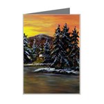 James Winter Cabin By Ave Hurley 1 1m Mini Greeting Card