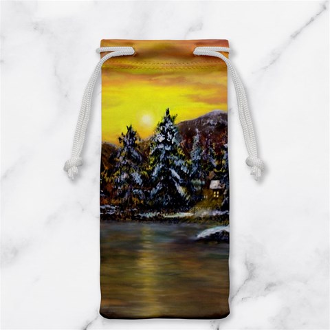 James Winter Cabin By Ave Hurley 1 1m Jewelry Bag from ArtsNow.com Front