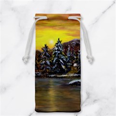James Winter Cabin By Ave Hurley 1 1m Jewelry Bag from ArtsNow.com Back