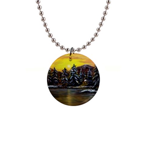 James Winter Cabin By Ave Hurley 1 1m 1  Button Necklace from ArtsNow.com Front