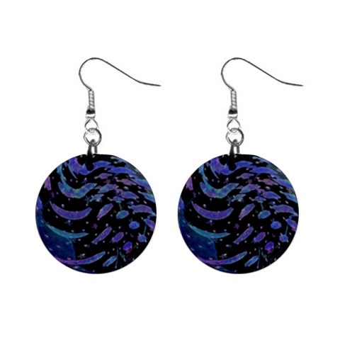 Attack From Beyond   Artrave   1  Button Earrings from ArtsNow.com Front