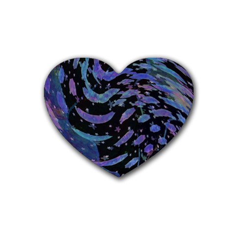 Attack From Beyond   Artrave   Rubber Coaster (Heart) from ArtsNow.com Front