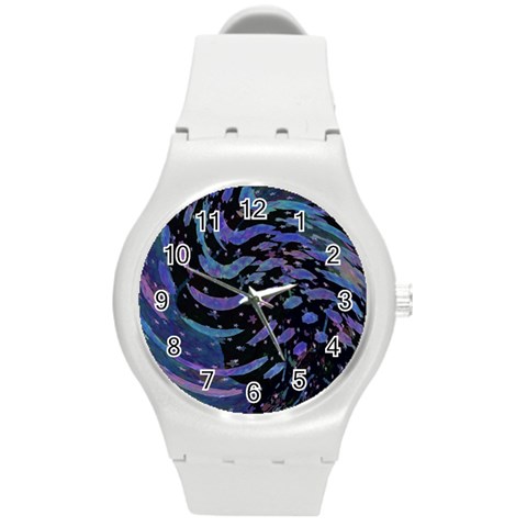 Attack From Beyond   Artrave   Round Plastic Sport Watch Medium from ArtsNow.com Front