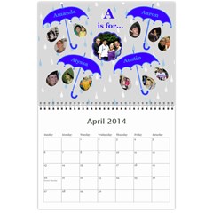 Austin Wall Calendar 11 x 8.5 (12 Apr 2014