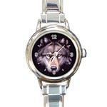 wolf Round Italian Charm Watch