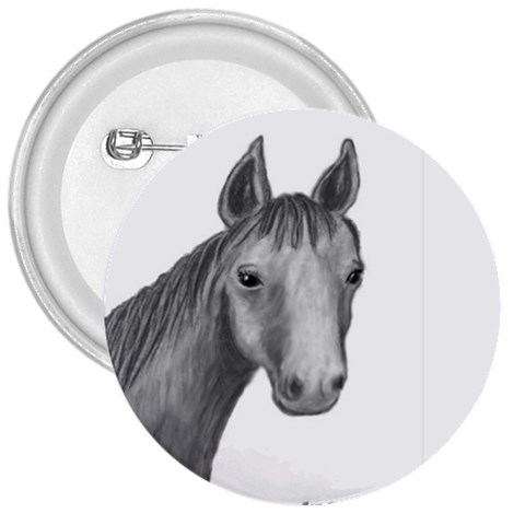 Ave Hurley   Horse Looking At You  3  Button from ArtsNow.com Front