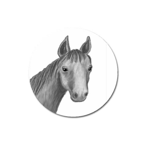 Ave Hurley   Horse Looking At You  Magnet 3  (Round) from ArtsNow.com Front