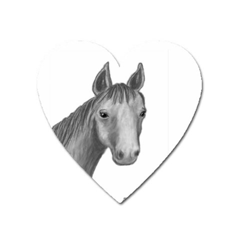 Ave Hurley   Horse Looking At You  Magnet (Heart) from ArtsNow.com Front