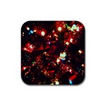 Christmas Tree Close Up - Rubber Coaster (Square)