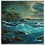 Hobson s Lighthouse by Ave Hurley - Canvas 12  x 12 
