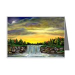 Edwina s Waterfalls   By Ave Hurley Mini Greeting Card