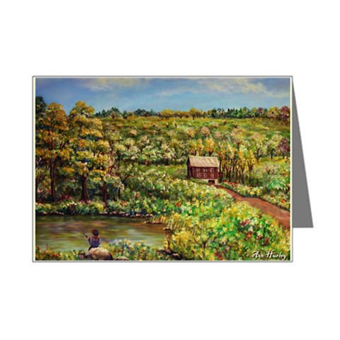 Tenant House by Ave Hurley 2 Mini Greeting Card from ArtsNow.com Left