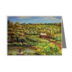 Tenant House by Ave Hurley 2 Mini Greeting Card from ArtsNow.com Left