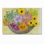 Jacquei Essex - Bowl of Flowers Postcard 5  x 7 