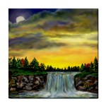 Edwina s Waterfalls   By Ave Hurley Tile Coaster