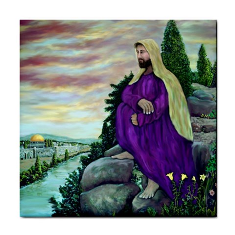 Jesus Overlooking Jerusalem By Ave Hurley Front