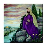 Jesus Overlooking Jerusalem By Ave Hurley - Tile Coaster