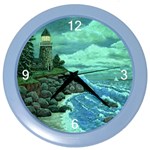 Jerry s Lighthouse by Ave Hurley - Color Wall Clock