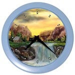 Brenton s Waterfalls by Ave Hurley - Color Wall Clock
