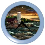 Davids Lighthouse by Ave Hurley - Color Wall Clock