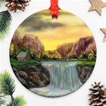 Brenton s Waterfall -  Ave Hurley  Ornament (Round)