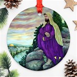 Jesus Overlooking Jerusalem By Ave Hurley - Ornament (Round)