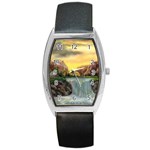 Brenton s Waterfalls by Ave Hurley - Barrel Style Metal Watch